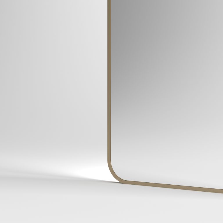 Detal lustra Corner Gold LED - produkt lustro w ramie