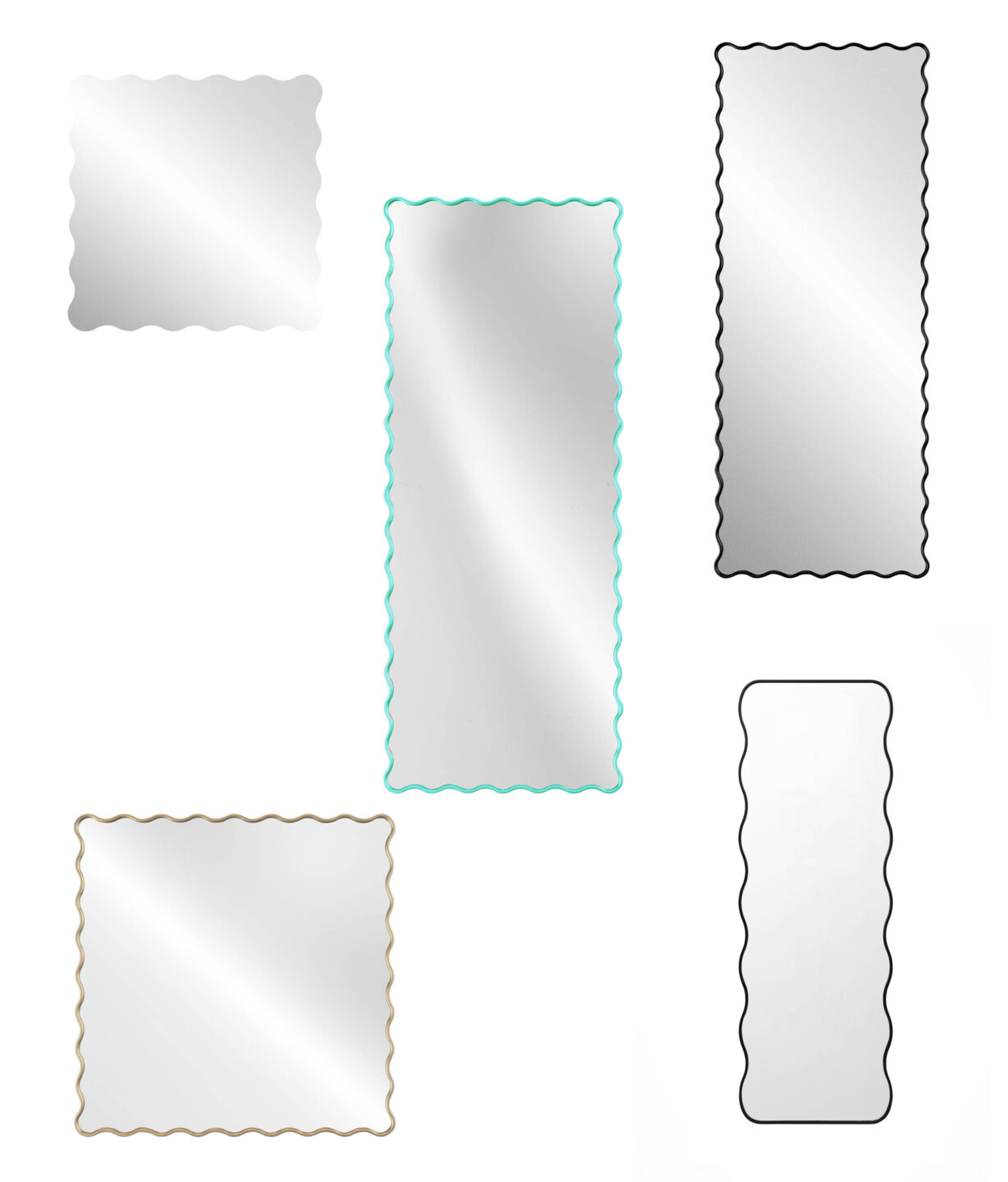 Lustra nieregularne w stylu dopamine color