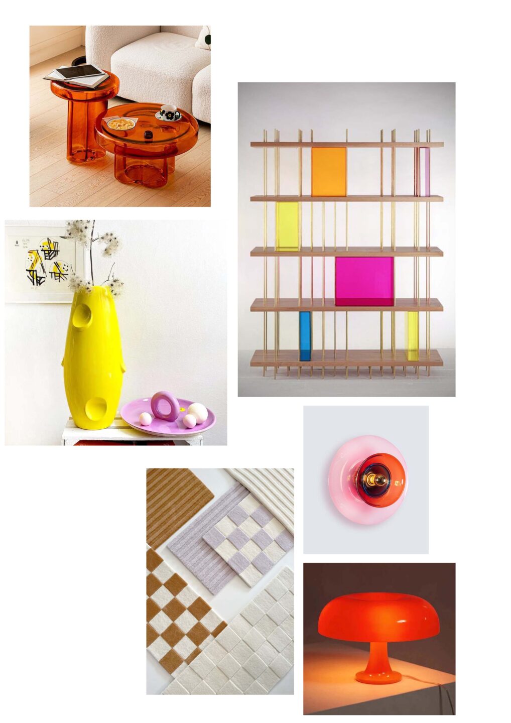 Dekoracje do wnętrz w stylu dopamine color